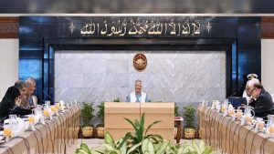 বৃহস্পতিবার প্রধান উপদেষ্টার কার্যালয়ে উপদেষ্টা পরিষদের বৈঠকে রাজউক অধ্যাদেশ ২০২৫-এর খসড়া অনুমোদন হয়। ছবি : প্রধান উপদেষ্টার প্রেস উইং