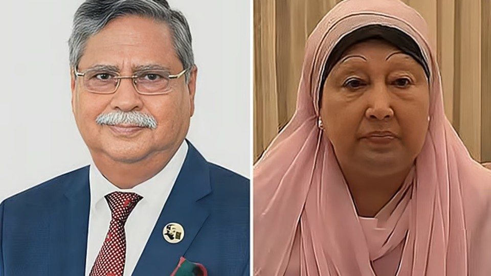 রাষ্ট্রপতি মোহাম্মদ সাহাবুদ্দিন ও সাবেক প্রধানমন্ত্রী খালেদা জিয়া। ছবি কোলাজ